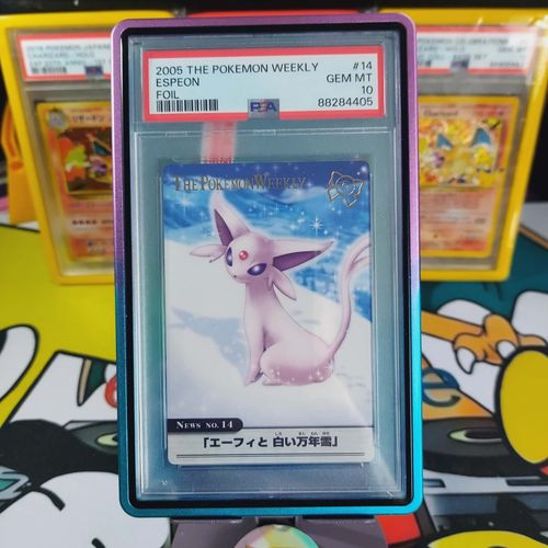 PSA10 Espeon POKEMON WEEKLY FOIL  ADVANCED GEN PROMO #53 grail card