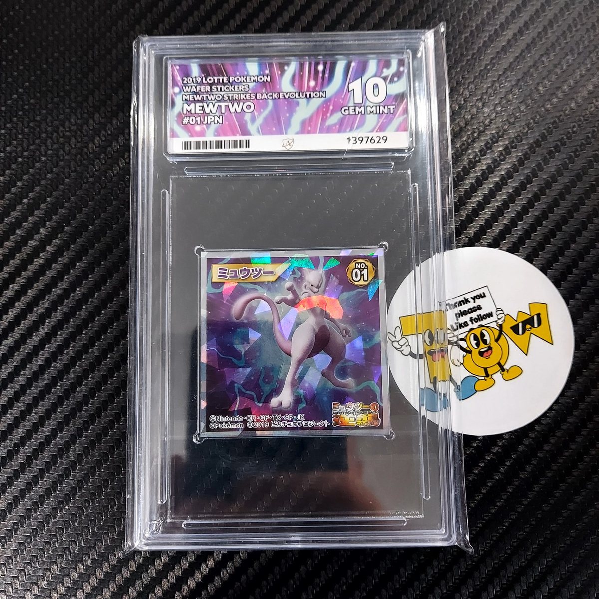 POKEMON MEWTWO STRIKES BACK POP 1 ACE 10 LOTTE JAPANESE WAFER STICKER ICE HOLO – Photo 1