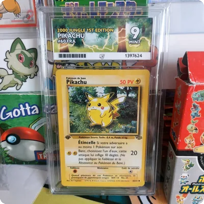 Pokemon Jungle  French Pikachu 1ST Edition ACE 9 Mint Carte #60/64 Not PSA